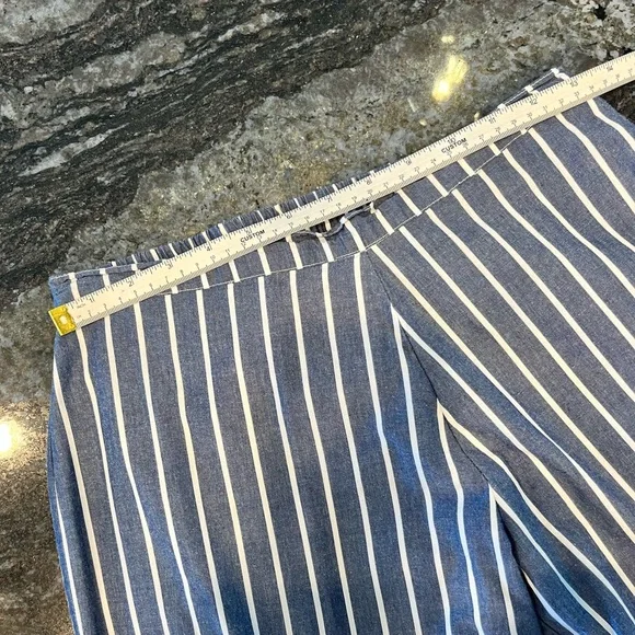 Tulip Brand Lightweight Cotton Striped Cropped Pants Sz XS - Picture 6 of 12